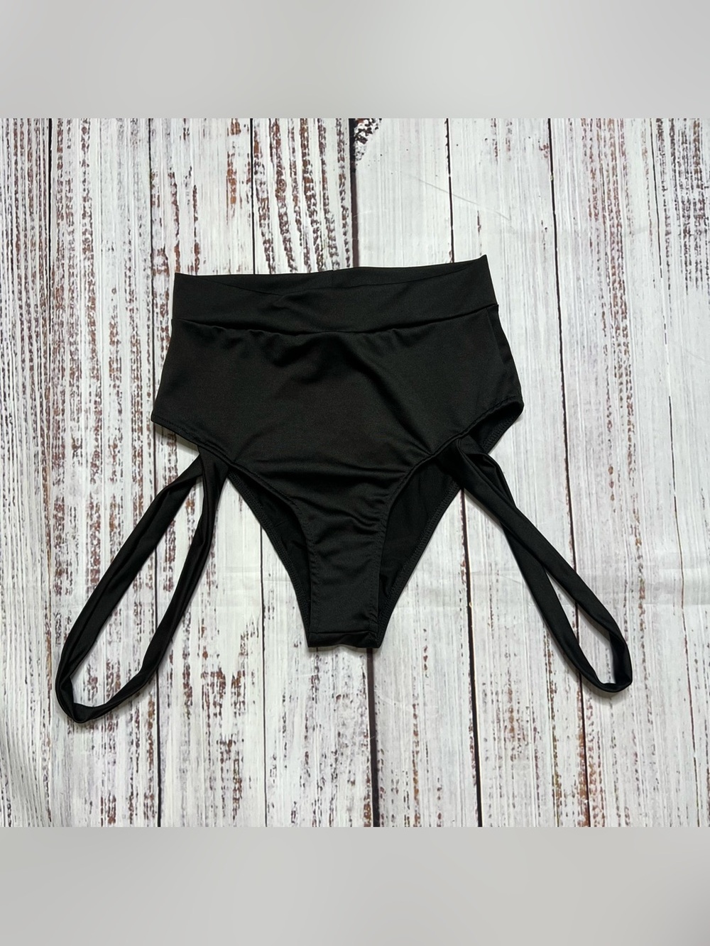 iHEARTRAVES High-Waist Black Bottom with Strappy Sides